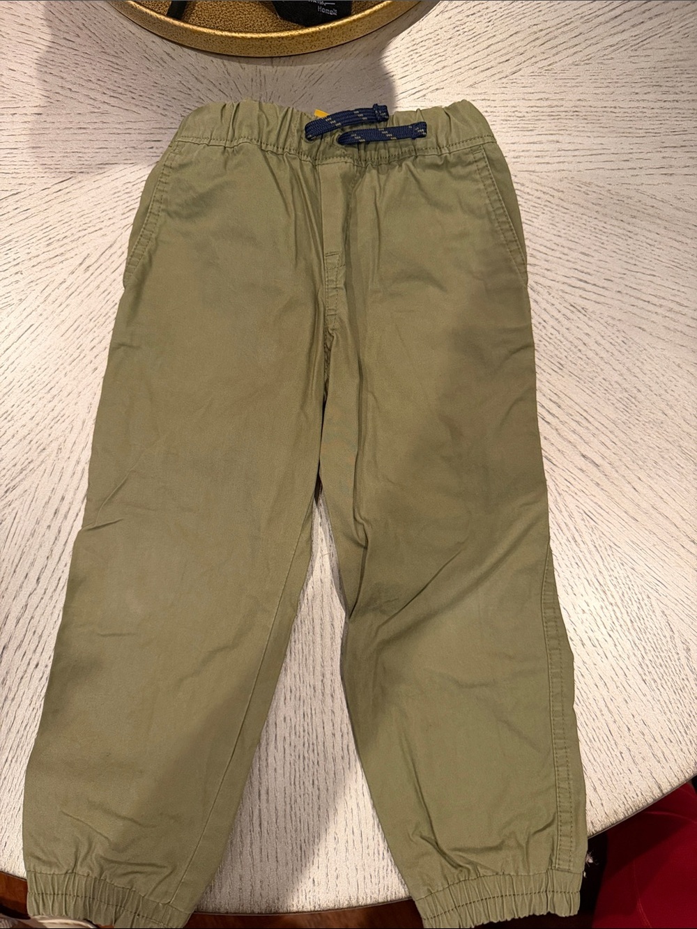 Boy’s Olive Green Elastic Waist Casual Pants